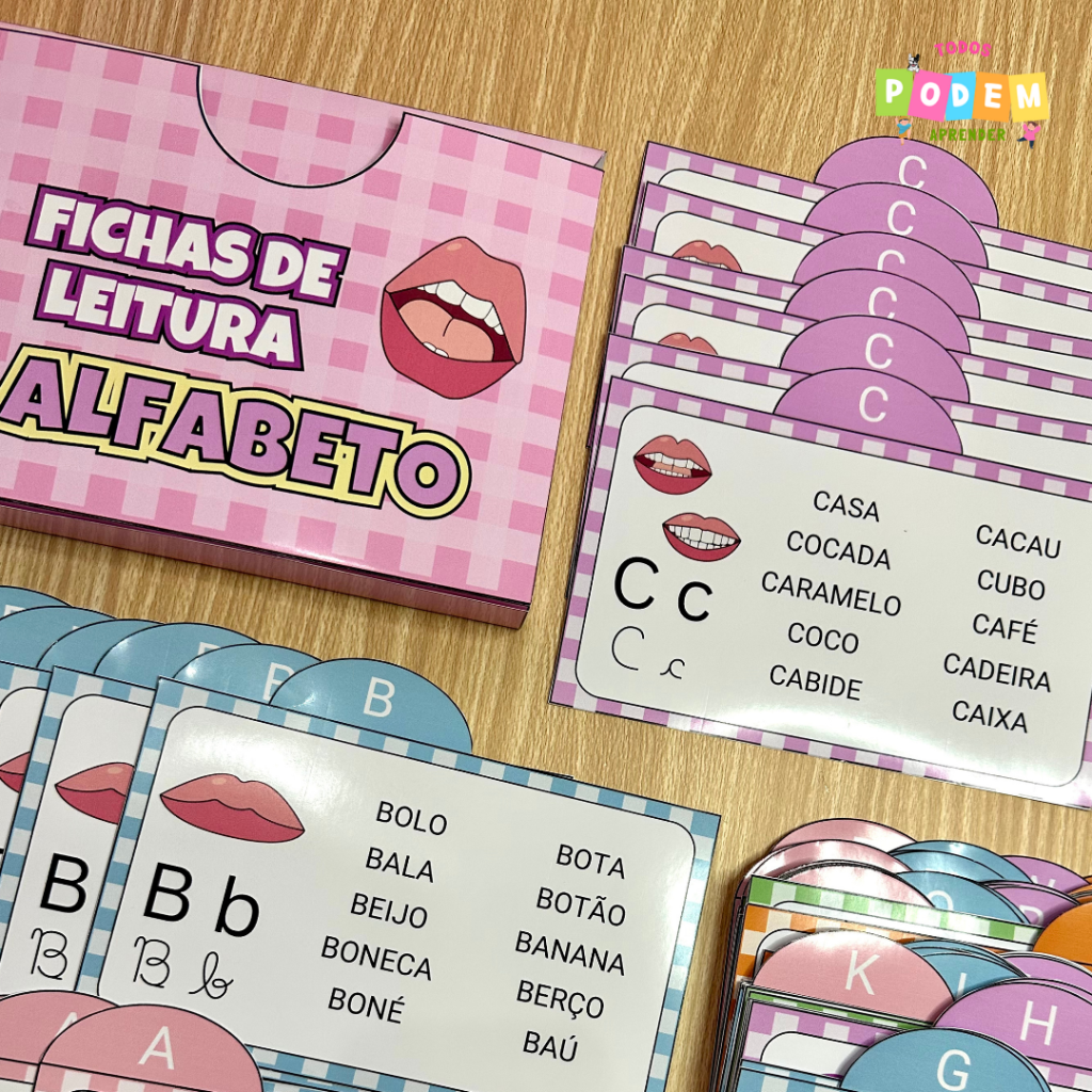 FICHAS DE LEITURA ALFABETO – Todos Podem Aprender – Recursos ...