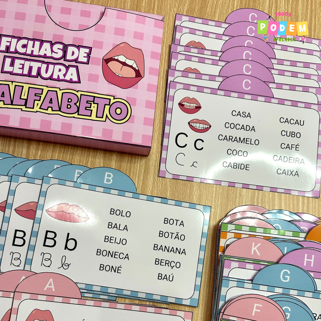 FICHAS DE LEITURA ALFABETO – Todos Podem Aprender – Recursos ...