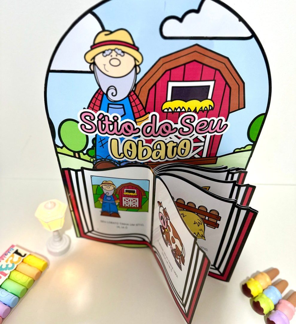 LUVA COM LIVRO- "Seu Lobato Tinha um Sítio"- SV