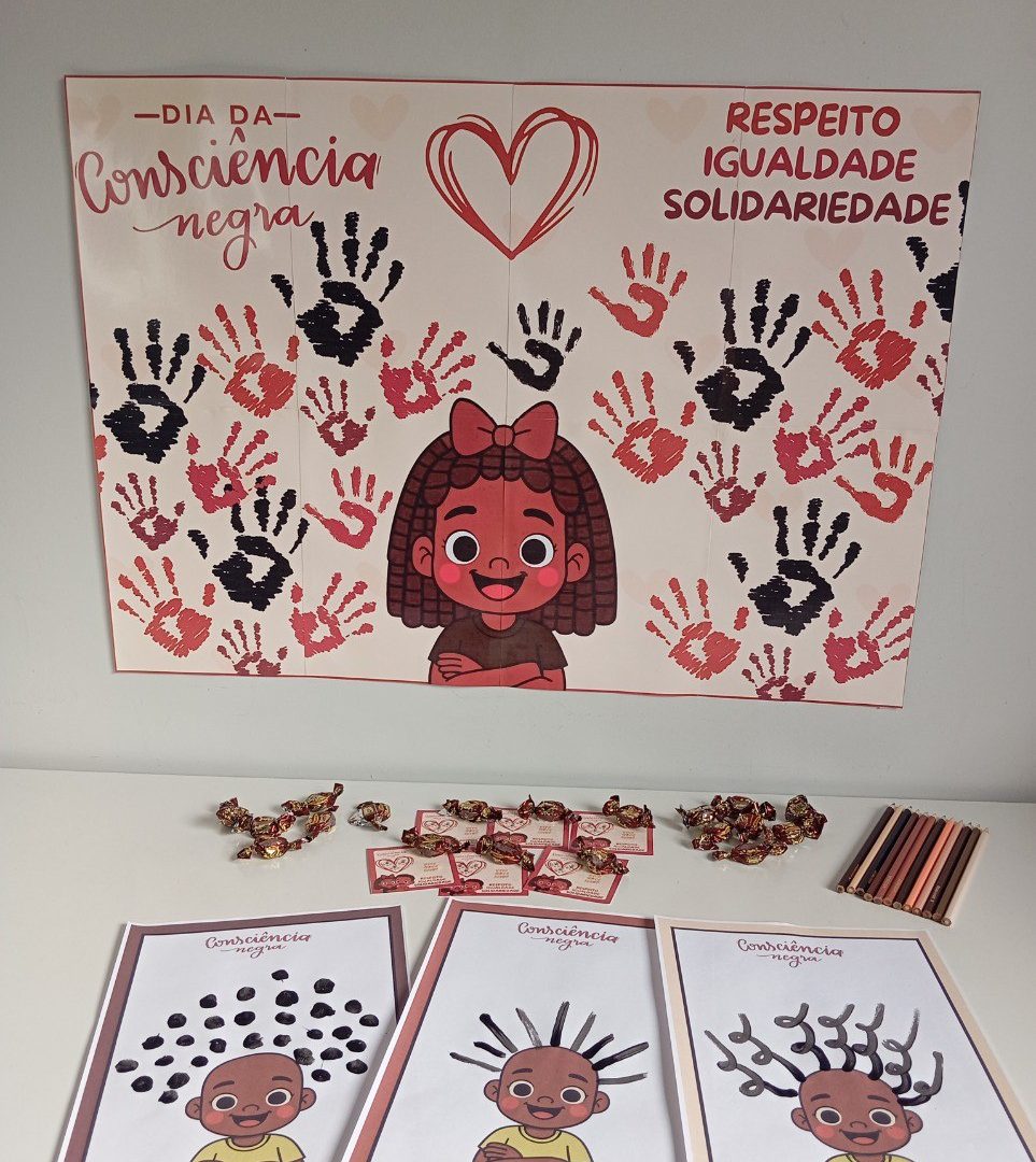 PAINEL CONSCIÊNCIA NEGRA + CARTÃO + ATIVIDADE INTERATIVA- SV