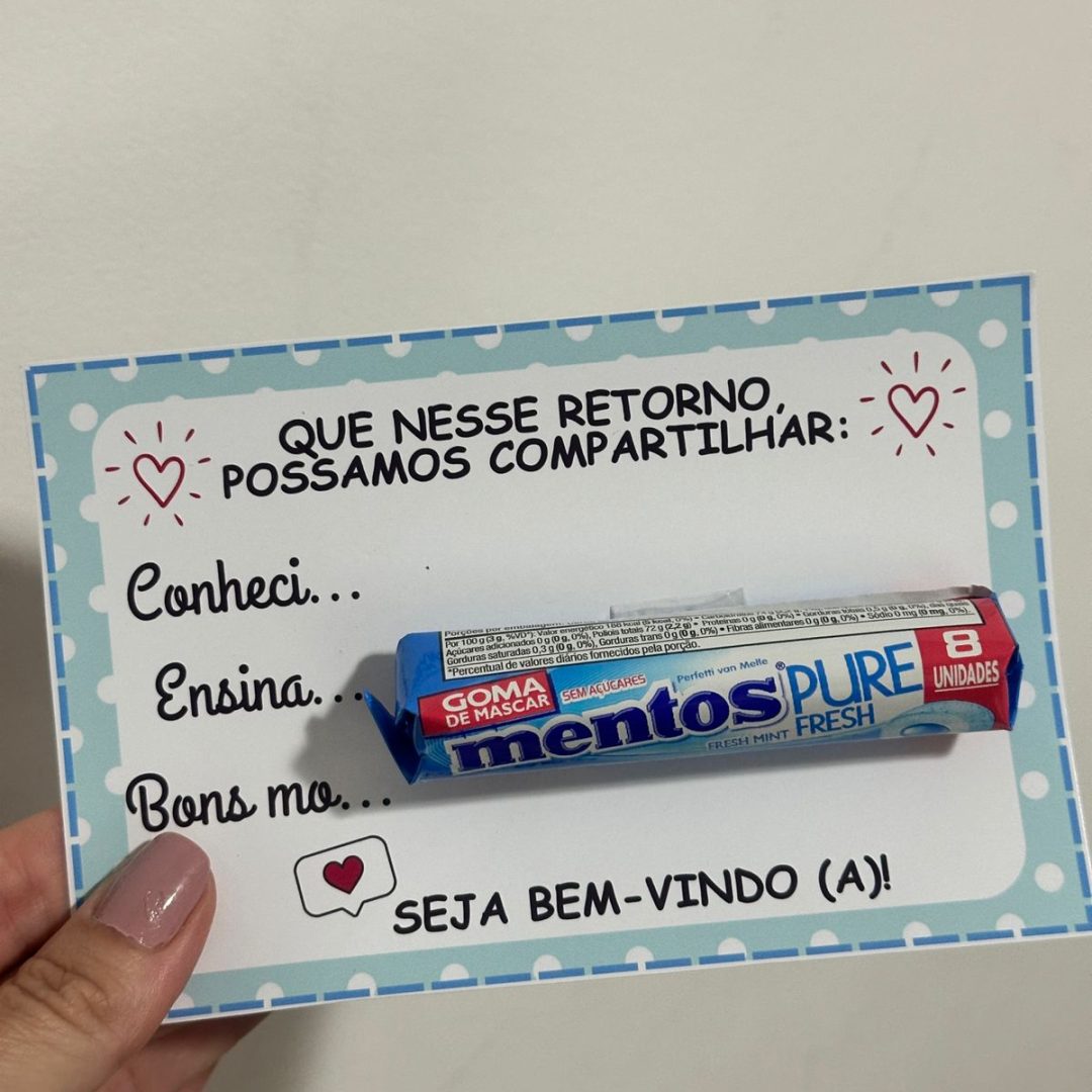 LEMBRANCINHA MENTOS- BOM RETORNO (Arquivo Editável)