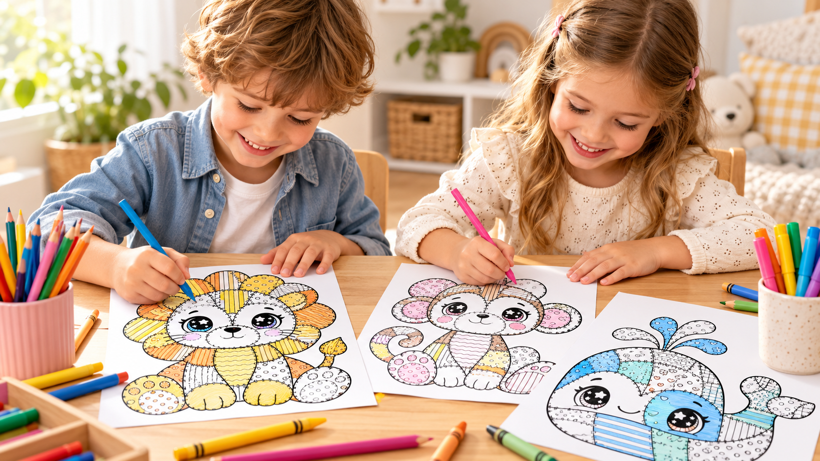 ANIMAIS PATCHWORK PARA COLORIR - Imagem 3